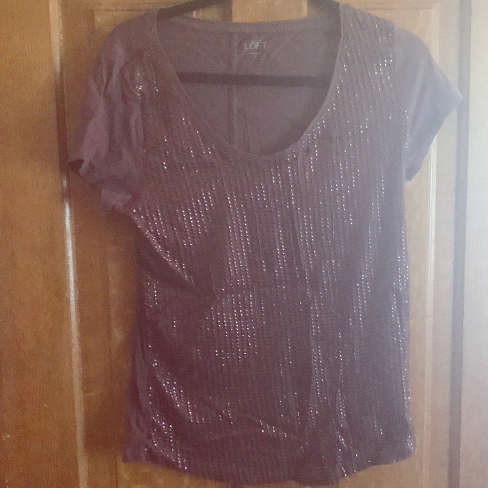 Beaded Ann Taylor loft t-shirt